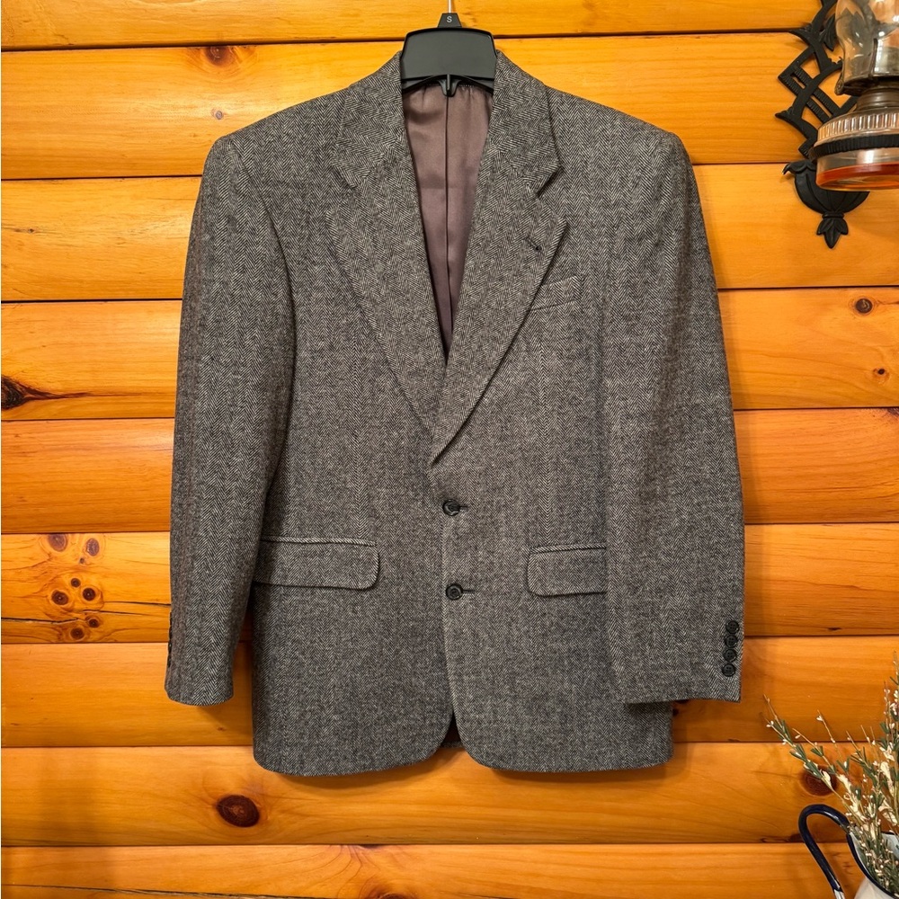 Ron Cheteskin Classic Gray tweed Men's Blazer